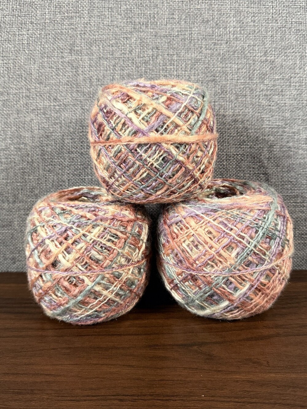 Reclaimed Acrylic DK Multi-Textured Yarn 710 Yds Pastel Candy 310g (3 Cakes)
